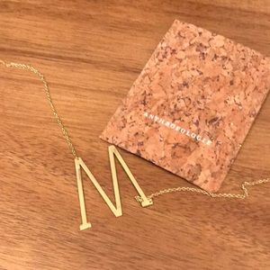 Anthropologie M initial necklace